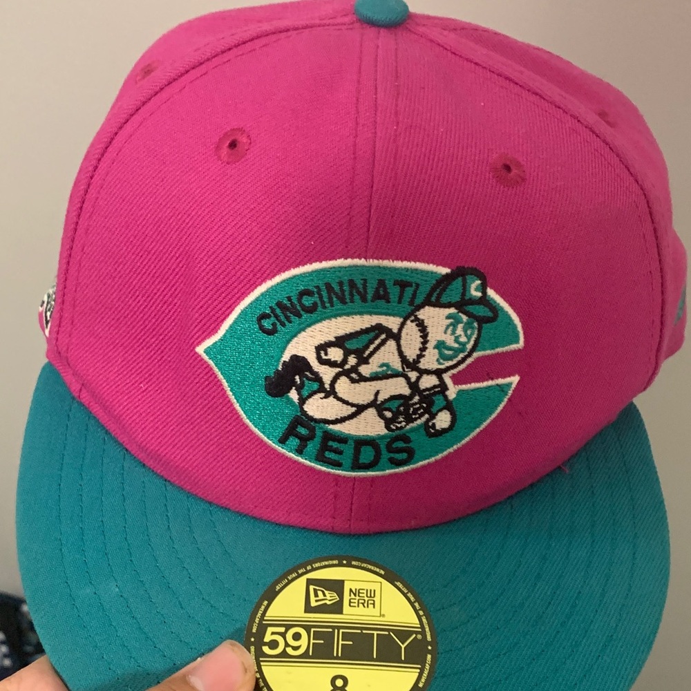 New Era Cincinnati Reds Pink and Teal Baseball Cap